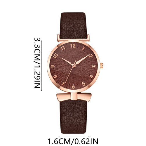 Women's Silver Digital Watch Leather Strap Quartz 1