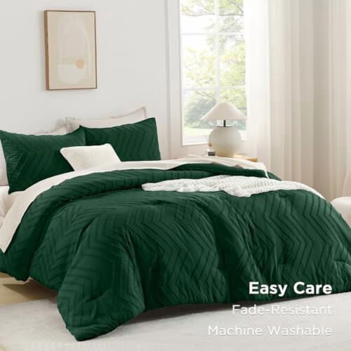 Emerald Green King Comforter Set Boho Forest Vintage 2