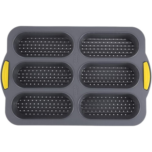 Silicone Sub Bread Roll Pan with 6 Cups for Home Oven 2