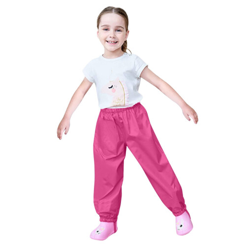 Kids Rain Pants Waterproof Windproof Lightweight Reflective 1