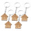 Wood Keyring Key Holder 5 Pieces 4
