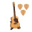 Wooden Guitar Pick Storage Box with Stand 3 Picks 2