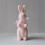 Easter bunny plush figurine with bowtie flocked desktop 5