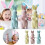 Easter bunny plush figurine with bowtie flocked desktop 6