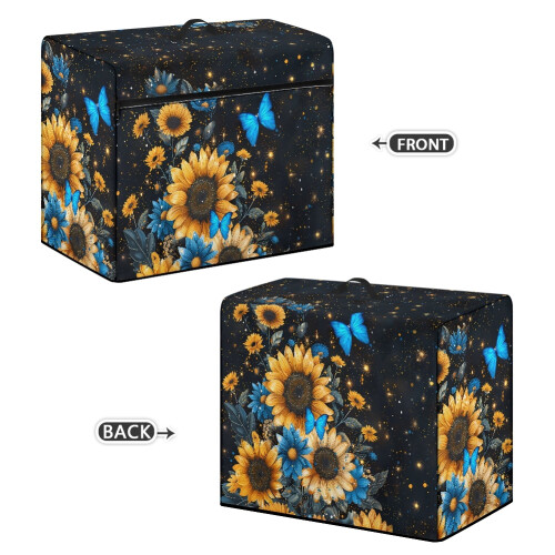 Sunflower Butterfly Dust Cover for Sewing Machine Soft 1