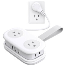 USB travel power strip 4 AC 3 USB fast charging