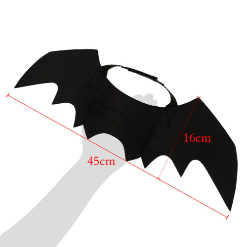 Cat Wings Bat Wings Black Felt Accessory 1 Piece 2
