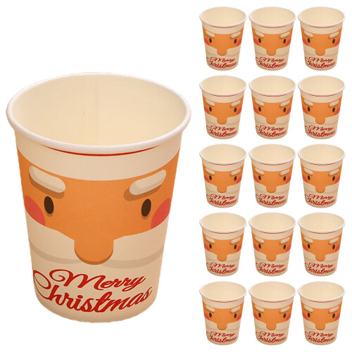 Christmas Disposable Cups 16 pcs Hot Cold Drinks