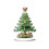 Christmas Tree Figurine Glass Ornament 2D Mini Clear 2
