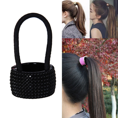 Silver Acrylic Ponytail Cuff for Women One Size 2