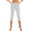 Women's High-Waisted Capri Pants Gray XL 4