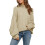 ImilyBela Damenpullover mit Rollkragen Oversize Golf Grobstrick Khaki M — oversize damenpullover, rollkragenpullover 1