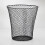 Black Iron Wire Waste Bin Minimalist Outdoor 2 pcs 8