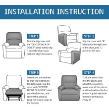 Recliner Slipcovers Printed Oversize 4-Piece Non-Slip Couch