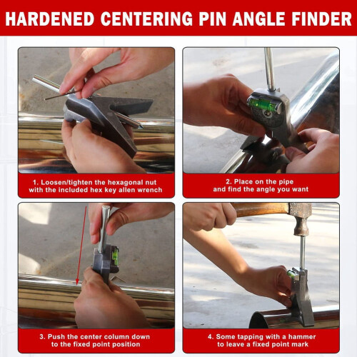 Pipe Center Locator Tool with Bubble Level 2