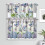 Kitchen Curtain Valance Set Butterflies Purple Hydrangeas 2