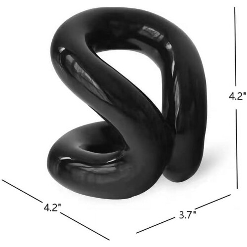 Ceramic Brush Holder Stand Black Minimalist 1