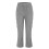 Women's White Cotton-Linen Capris Striped Elastic High 4