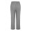 Women's White Cotton-Linen Capris Striped Elastic High 5