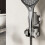 AuroraX Shower Head Holder Gray Adjustable Wall Mount with 6