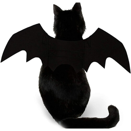 Pet Halloween Costume Cat Bat Wings 1 Piece 2
