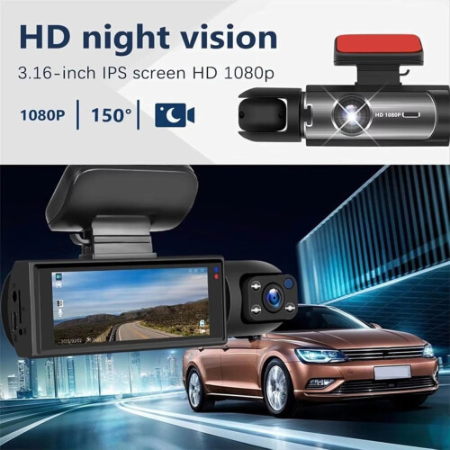 Dash Camera Front and Rear 64GB 1080P HD with Wi-Fi 2