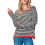 Damen Streifenpullover Baumwolle Rundhalsausschnitt Warm Schwarz Weiß M — damenpullover baumwolle, gestreifter pullover 6