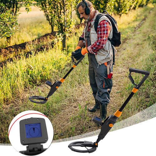 Metal Detector Outdoor Rugged Digital LCD 3 Feet 1