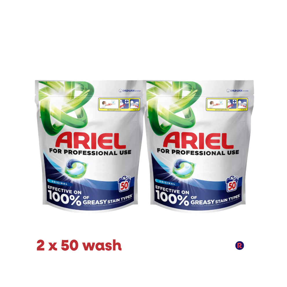 Ariel Professional All-In-1 Pods Laundry Detergent Capsules 100 Washes - 2 Pack (2 X 50 Pods)