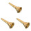 French Horn Mouthpiece Gold Plated 3X 1