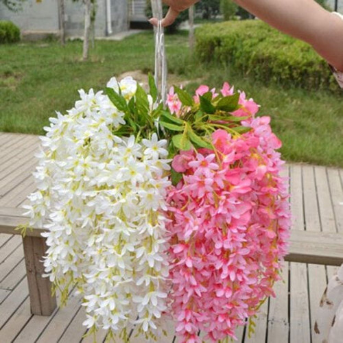 Morttic 人造紫藤花藤 花艺装饰 1枝 1