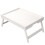 Bamboo Bed Tray Table with Folding Legs White 1