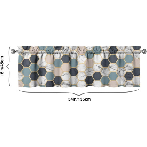 Marble Pattern Kitchen Valance 18x54 in 2