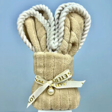 Karymi Soft Bunny Towel 50x25cm with Pearl Strap