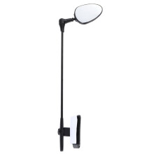 Bike Rearview Mirror Black Metal ABS 1 Set
