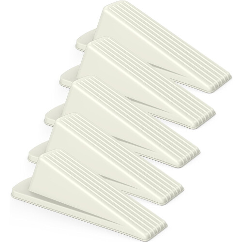Rubber Door Stopper Heavy-Duty 5-Pack White