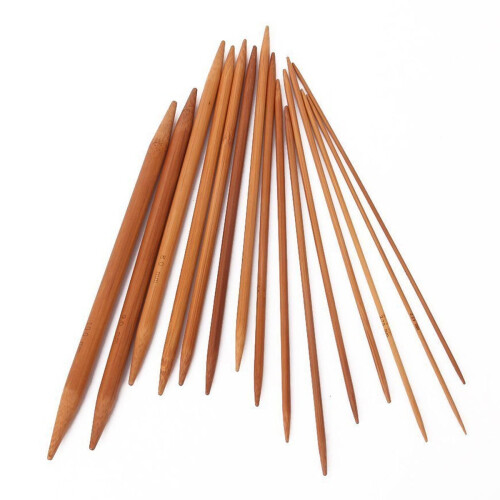 Bamboo Knitting Needles Double Pointed 15 Sets 2.0-10.0mm 1
