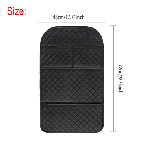 Car Seat Back Protector with Organizer Pocket PU Leather 2