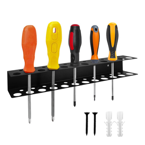 Screwdriver Wall Rack Heavy Duty Metal 12 Slots 2