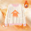 Kids Cotton Pullover Sweatshirt with Elbow Patches Pink 3-4 8