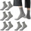 Men's Ankle Socks Mesh Breathable Thin Black White Grey 3