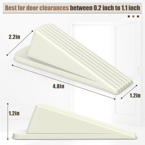 Rubber Door Stopper Heavy-Duty 5-Pack White 2