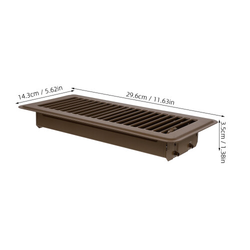 Brown Iron Floor Vent Grille for Air Circulation 1 Piece 1