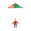 Christmas Parachute Santa String Lights Warm White Colorful 4