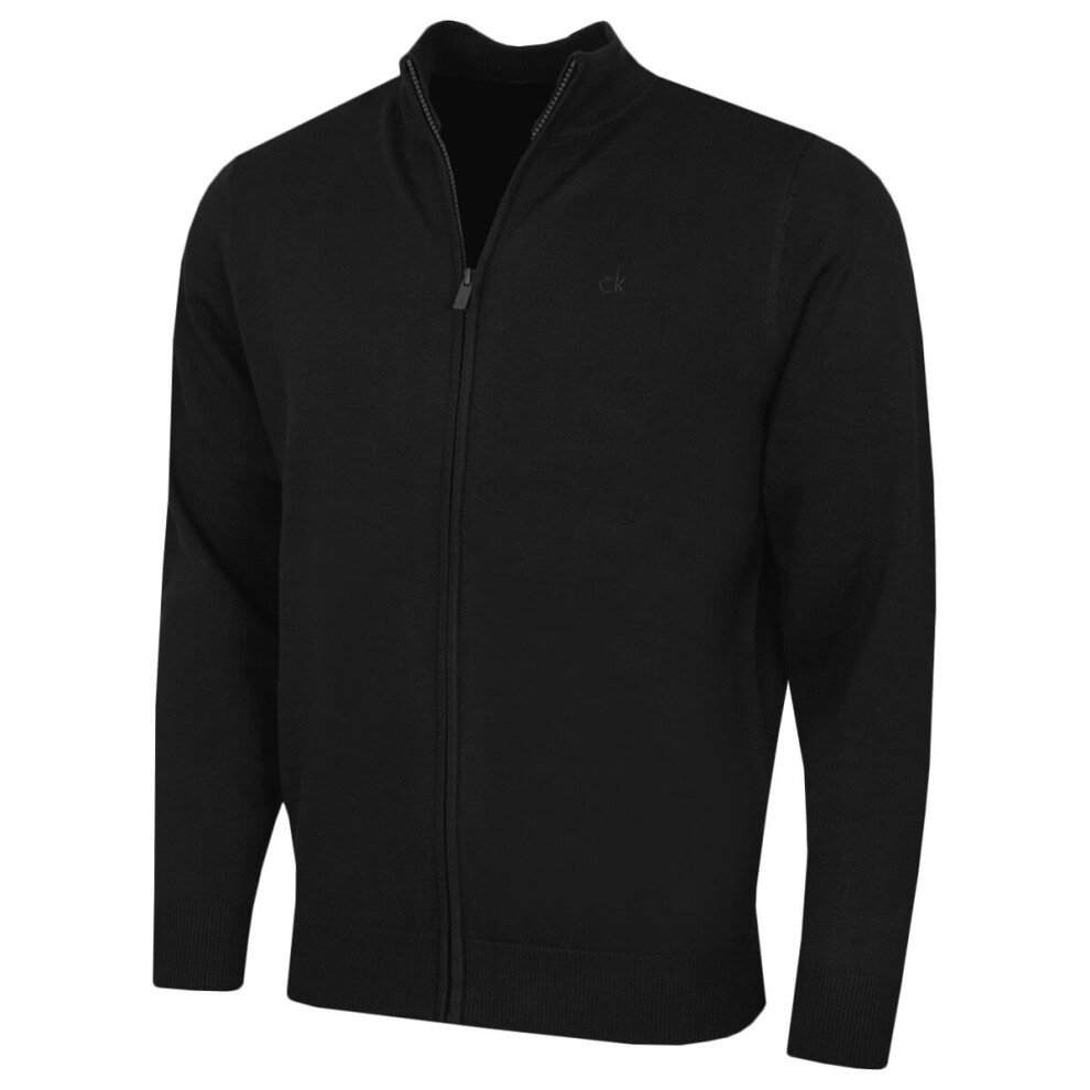 Calvin Klein (Xxl, Black) Mens 2026 Cleveland Full Zip Premium Golf Sweater