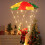 Christmas Parachute Santa String Lights Warm White Colorful 8