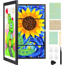 A3 Kids Art Frame for Drawings and Posters, Front-Opening Display, Black 34x46 cm — childrens artwork storage