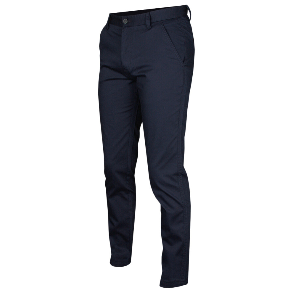 Calvin Klein (34R, Navy) Mens 2026 Campus Chino Wicking Stretch Trousers