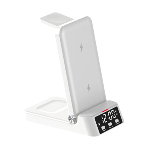 Wireless Charger with Alarm Clock and Night Light 3-in-1