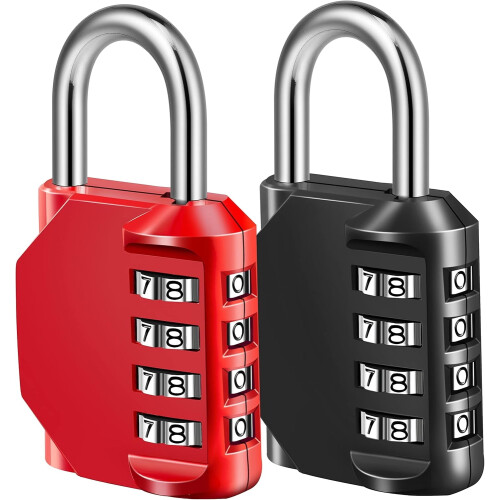4-Digit Combination Padlock for Lockers and Storage (2